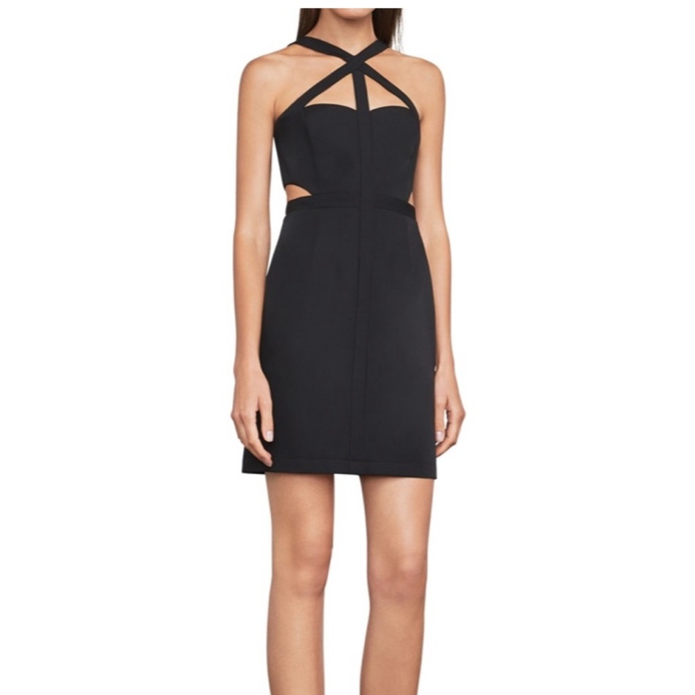 BCBGMaxAzria Black Cutout Backless Dress NWT